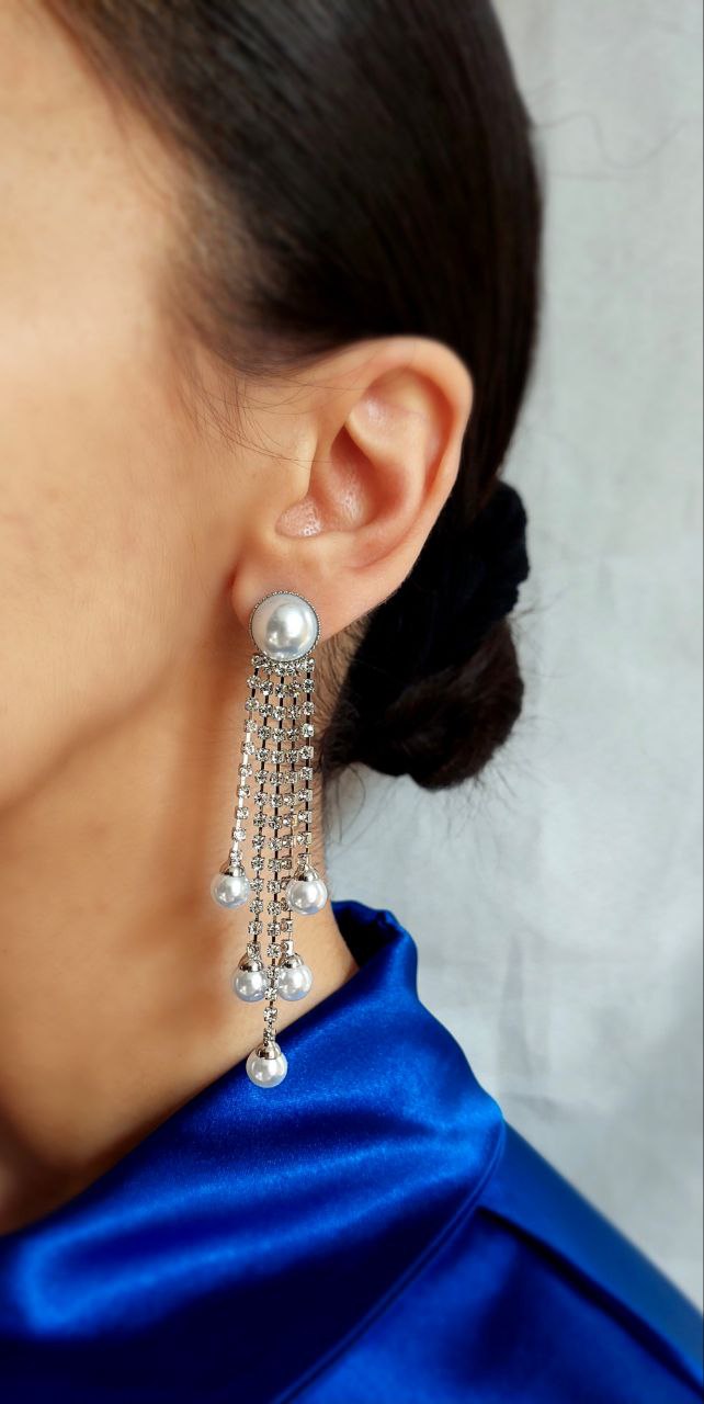 گوشواره ابشاری مرواریدی مجلسی